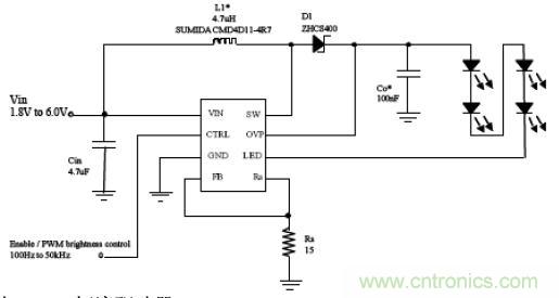 圖 8 白光 LED 恒流驅動(dòng)器 IC
