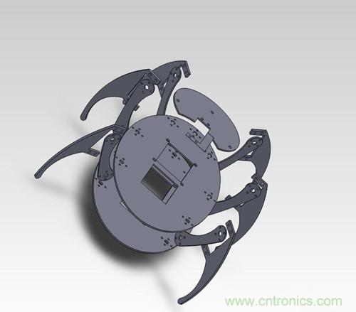 DIY:“甲殼蟲(chóng)”機器人3D 模擬圖