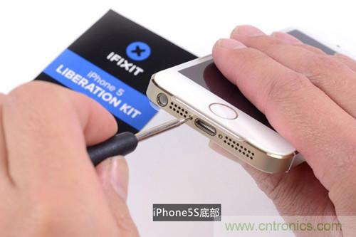 土豪金iPhone 5S拆解：內部結構升級，維修難度增加
