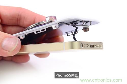 土豪金iPhone 5S拆解：內部結構升級，維修難度增加