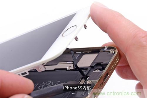 土豪金iPhone 5S拆解：內部結構升級，維修難度增加