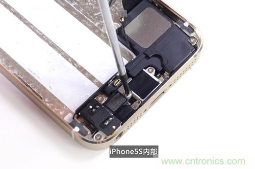 土豪金iPhone 5S拆解：內部結構升級，維修難度增加