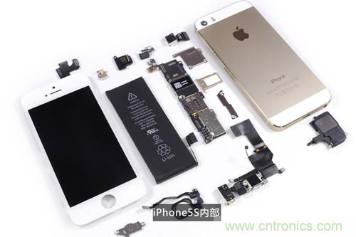 土豪金iPhone 5S拆解：內部結構升級，維修難度增加