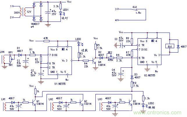 經(jīng)典的電動(dòng)機保護器電路分析實(shí)例