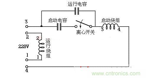 雙值電容異步電動(dòng)機倒順接線(xiàn)圖