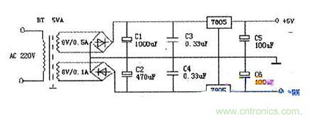 一款智能電量測量?jì)x電源的設計電路
