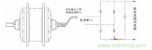 直流有刷電機改裝后的接線(xiàn)圖