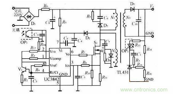 改進(jìn)的UC3842應用電路