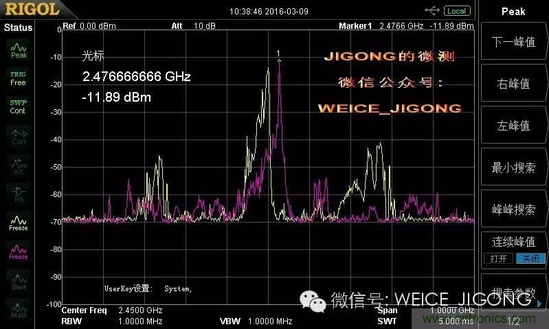 使用頻譜分析儀和近場(chǎng)探頭測量微波爐的電磁輻射泄漏