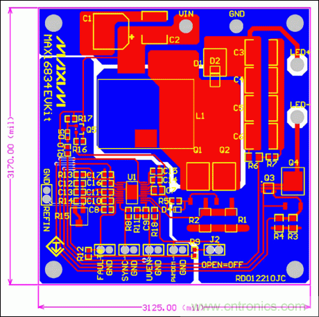 112W長(cháng)串LED boost驅動(dòng)器的全陶瓷電容方案