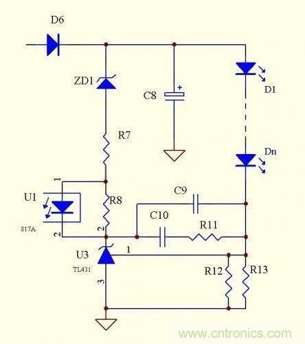 LED驅動(dòng)電源：3個(gè)電路巧妙利用TL431來(lái)恒流！