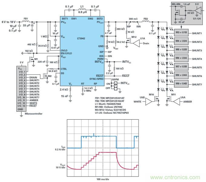 采用2MHz單芯片降壓-升壓DC-DC轉換器和LED驅動(dòng)器消除PCB空間受限的困擾