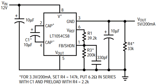 開(kāi)關(guān)電容穩壓器提供電流增益
