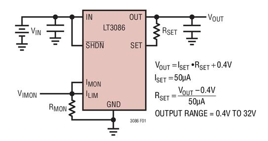 利用LT3080x電流源基準線(xiàn)性穩壓器停機